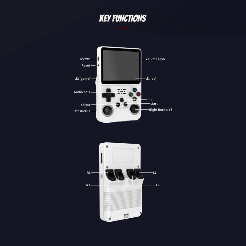 Console de jeu vidéo Portable IPS 3,5 inch, avec double Joystick 3D, pour système Linux