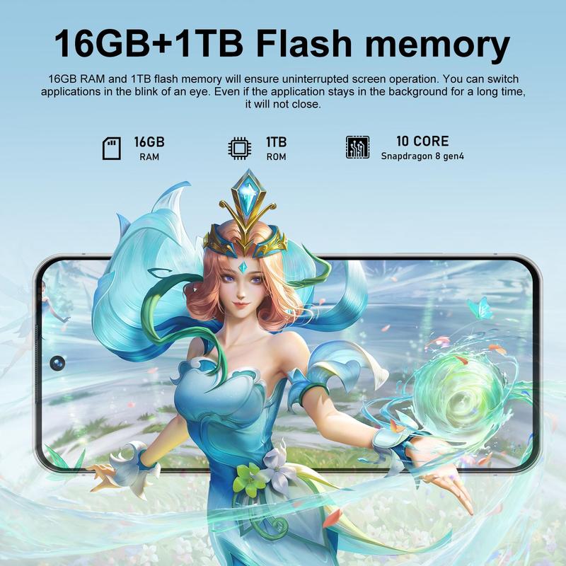 Smartphone A17 P M 73Inch 16GB Plus 1TB Android Phone