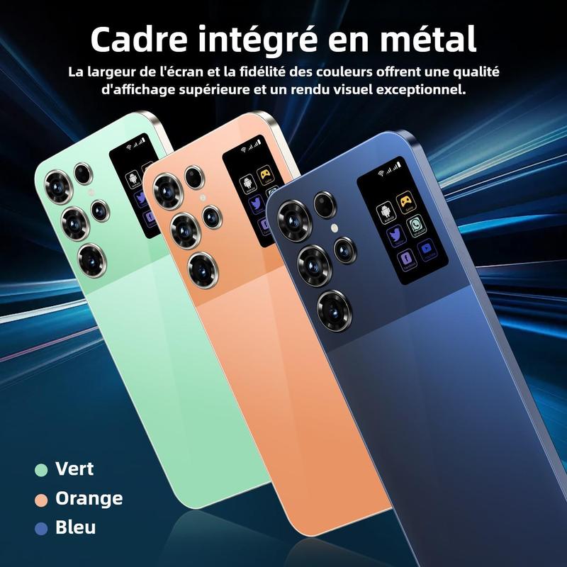 Smartphone T+25 512GB Titan Frame 108MP Auto Focus Cam 7 3 Incell Screen 7800mAh 5G Dual SIM 3 Colors With Case