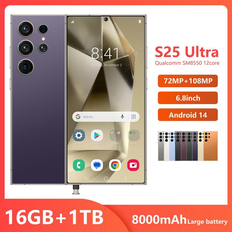 25 Ultra Smartphone 16GB 1TB 7.3 Inch 5G Unlocked Android 13 DecaCore 2K 108MP