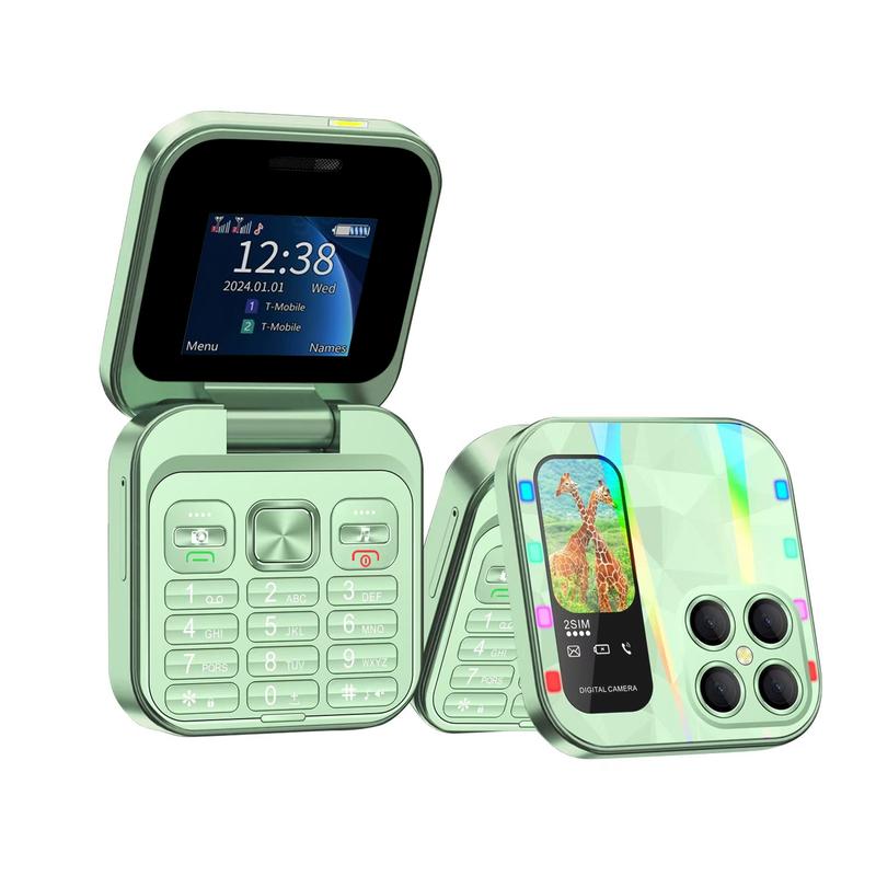 FUFFi Klappbares Mini Handy mit 2,4 Zoll Display, 2G Netzwerk,Dual SIM, FM Radio