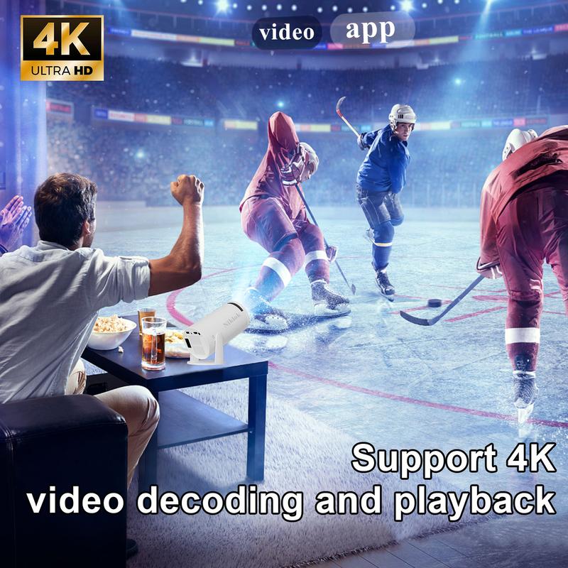 [European Warehouse] NIKLOK Mini Portable Projector 4K/290 ANSI, with WiFi 6, BT5.0