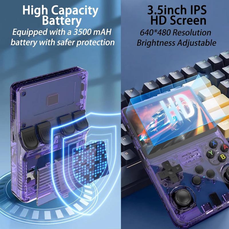 Console de jeu vidéo Portable IPS 3,5 inch, avec double Joystick 3D, pour système Linux