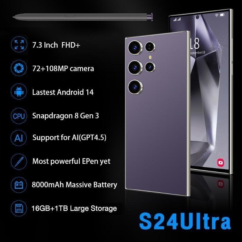 Smartphone S24 Ultra Netzwerk 7,3 Zoll 16GB+1TB Entsperrte