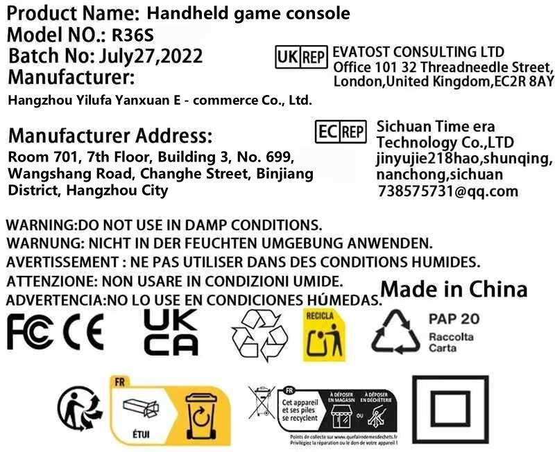 Console de jeu vidéo Portable IPS 3,5 inch, avec double Joystick 3D, pour système Linux