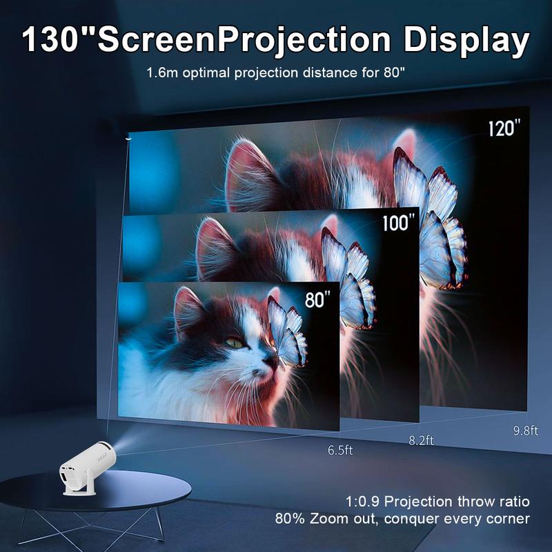 [European Warehouse] NIKLOK Mini Portable Projector 4K/290 ANSI, with WiFi 6, BT5.0