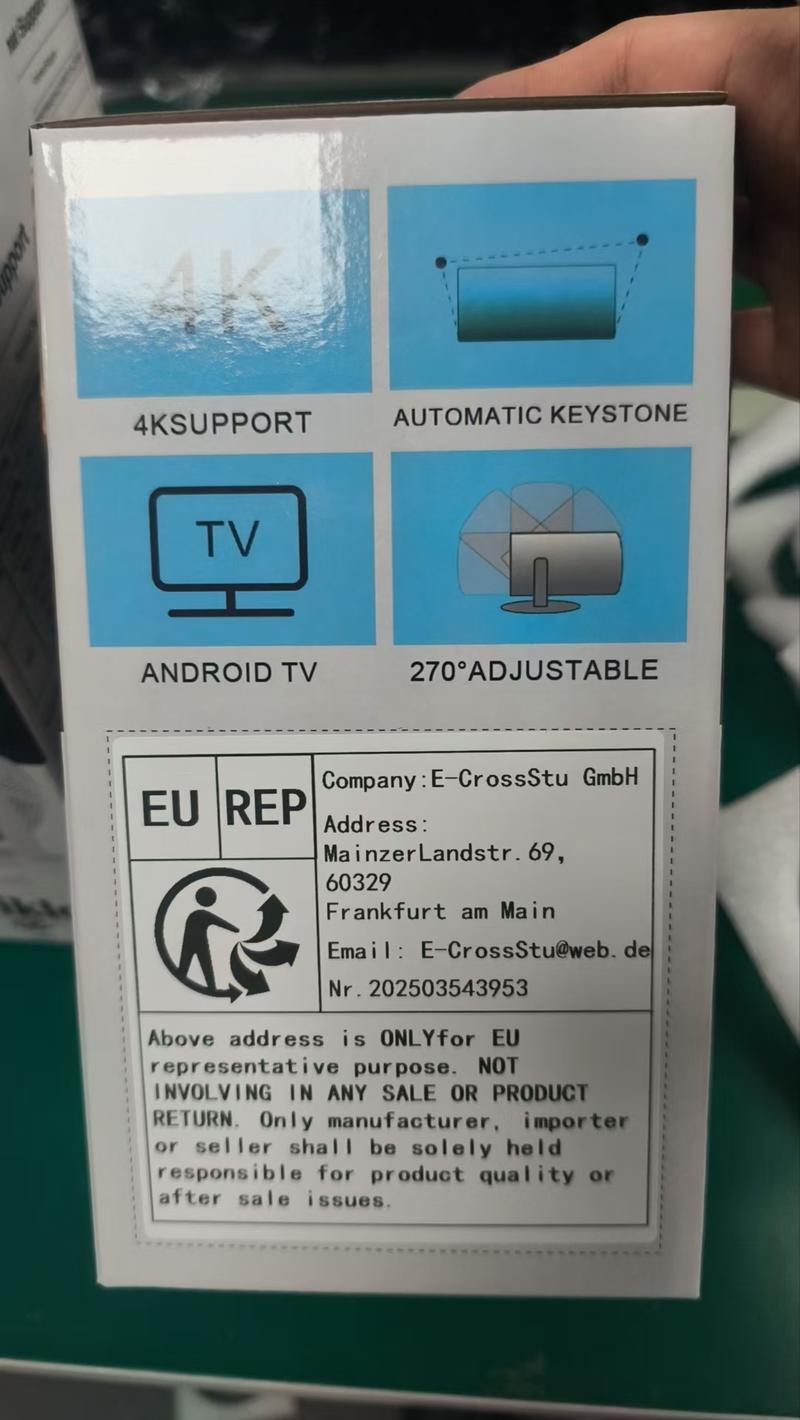 [European Warehouse] NIKLOK Mini Portable Projector 4K/290 ANSI, with WiFi 6, BT5.0