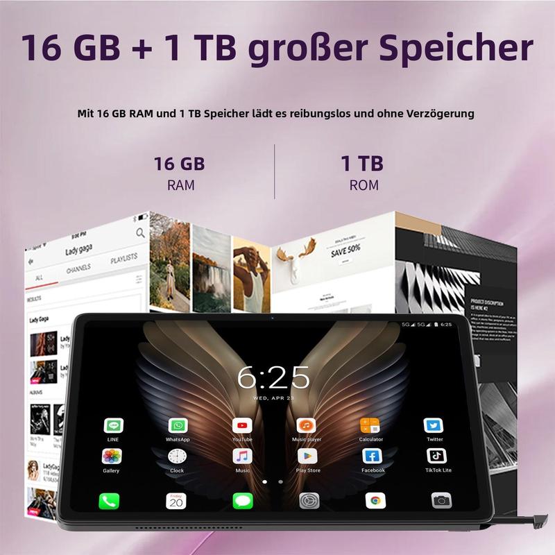pad s24 ultra Neues 2025 Smart-Tablet 10,5 Zoll 16+1TB Dual-SIM-Karte