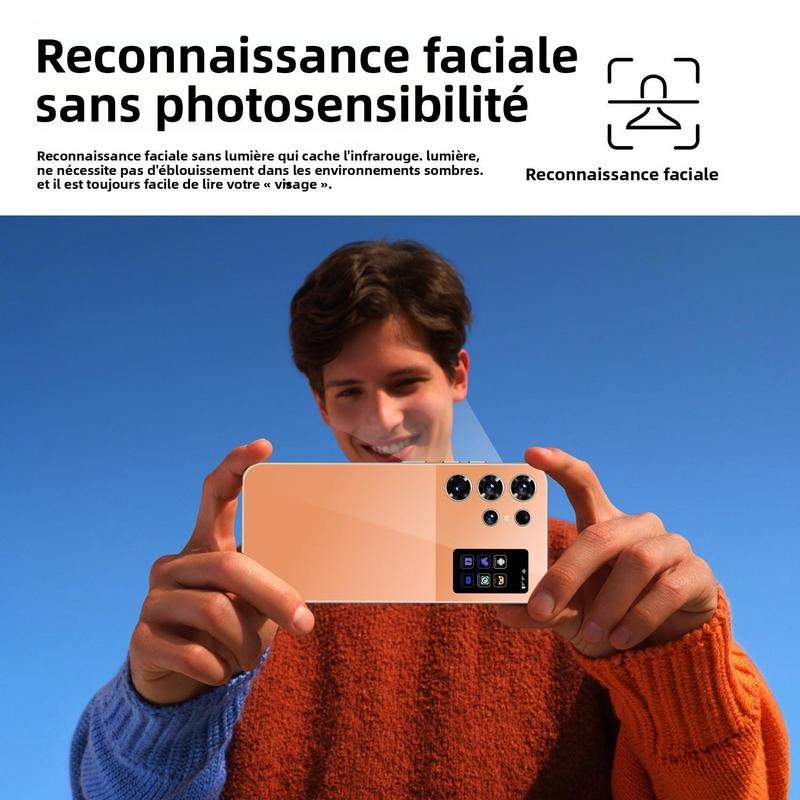 Smartphone T+25 512GB Titan Frame 108MP Auto Focus Cam 7 3 Incell Screen 7800mAh 5G Dual SIM 3 Colors With Case