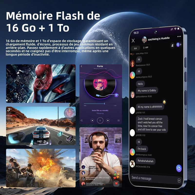 Smartphone T+25 512GB Titan Frame 108MP Auto Focus Cam 7 3 Incell Screen 7800mAh 5G Dual SIM 3 Colors With Case