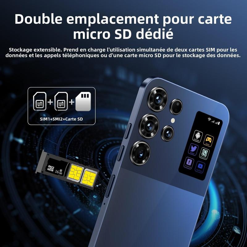 Smartphone T+25 512GB Titan Frame 108MP Auto Focus Cam 7 3 Incell Screen 7800mAh 5G Dual SIM 3 Colors With Case