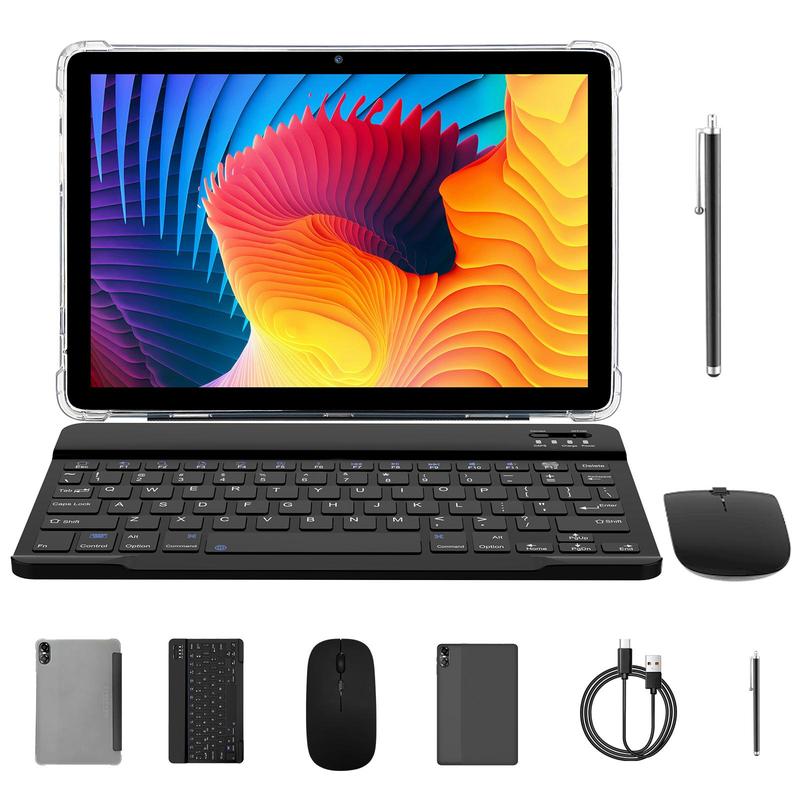 PRITOM 15 - 10,1-Zoll-Android-Tablet, 16 GB RAM, 64 GB ROM, mit Tastaturgehäuse und Stift