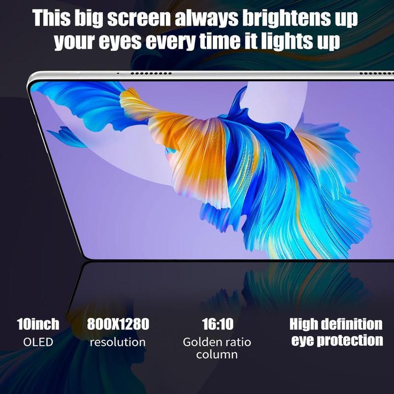 10,1 Zoll Android Tablet mit Tastatur & Schutzhülle-8+256 - Leistungsstarkes Komplettset mit 13MP Kamera - Inkl. Stylus & 5000mAh Akku