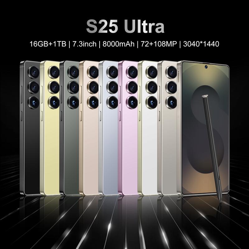 S25 Ultra 7,3 Zoll Android Smartphone 16GB+1TB ROM Smartphone mit Stift