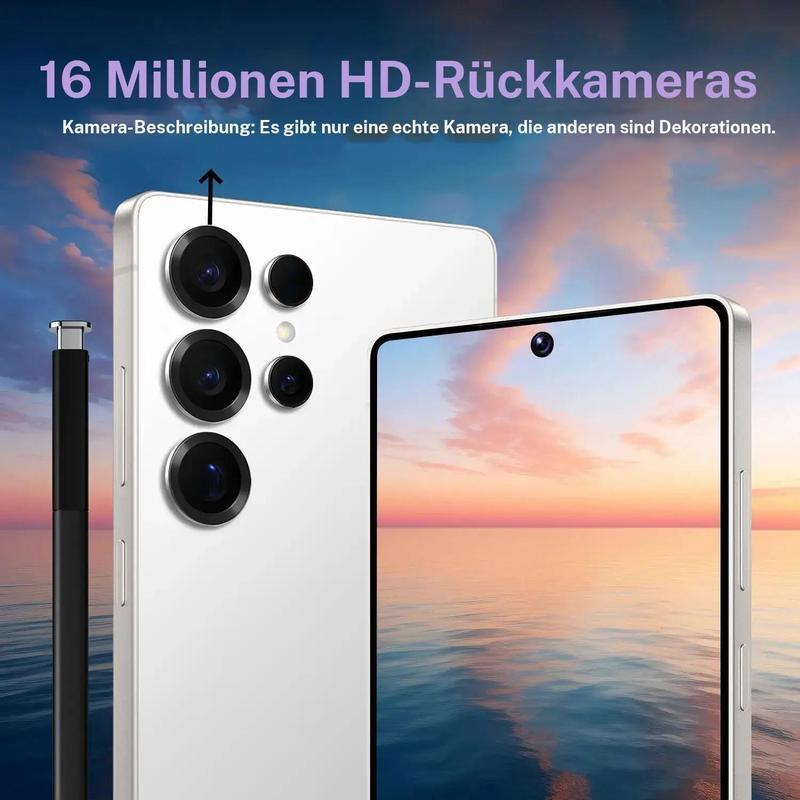 S25 Ultra 7,3 Zoll Smartphone, 4G-5G Netzwerk entsperrt mit Stylus Silikonhülle