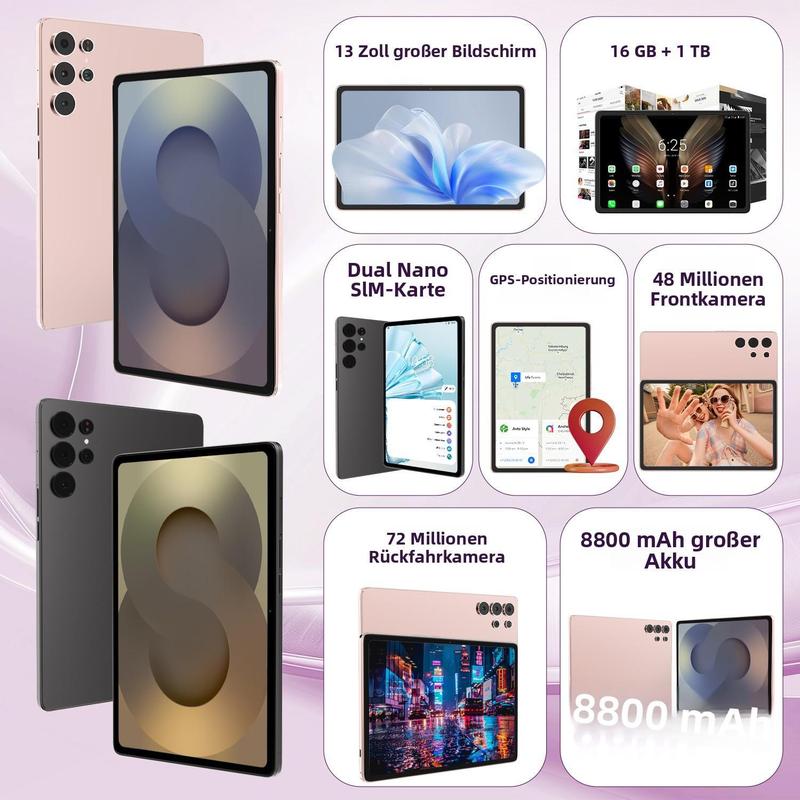 pad s24 ultra Neues 2025 Smart-Tablet 10,5 Zoll 16+1TB Dual-SIM-Karte