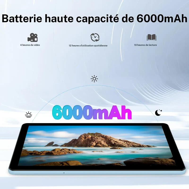 Ensemble de tablette Android 10,1 pouces, processeur 8 cœurs, tablette 4G avec mémoire de fonctionnement de
