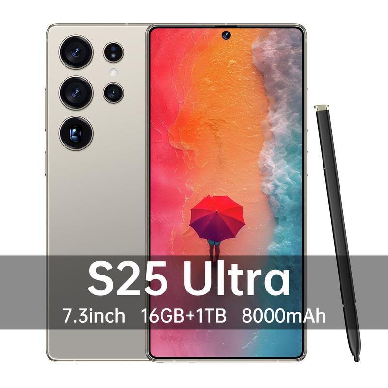 S25 Ultra 7,3 Zoll Android Smartphone 16GB+1TB ROM Smartphone mit Stift