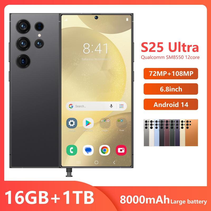 25 Ultra Smartphone 16GB 1TB 7.3 Inch 5G Unlocked Android 13 DecaCore 2K 108MP