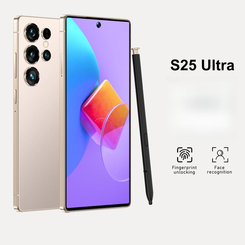 S25 Ultra 7,3 Zoll Smartphone, 4G-5G Netzwerk entsperrt mit Stylus Silikonhülle