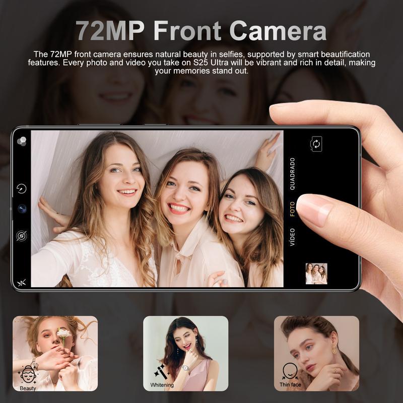 S25 Ultra 7,3-Zoll Android Smartphone 16GB+1TB ROM mit Stylus, 5G Dual-SIM Mobiltelefon