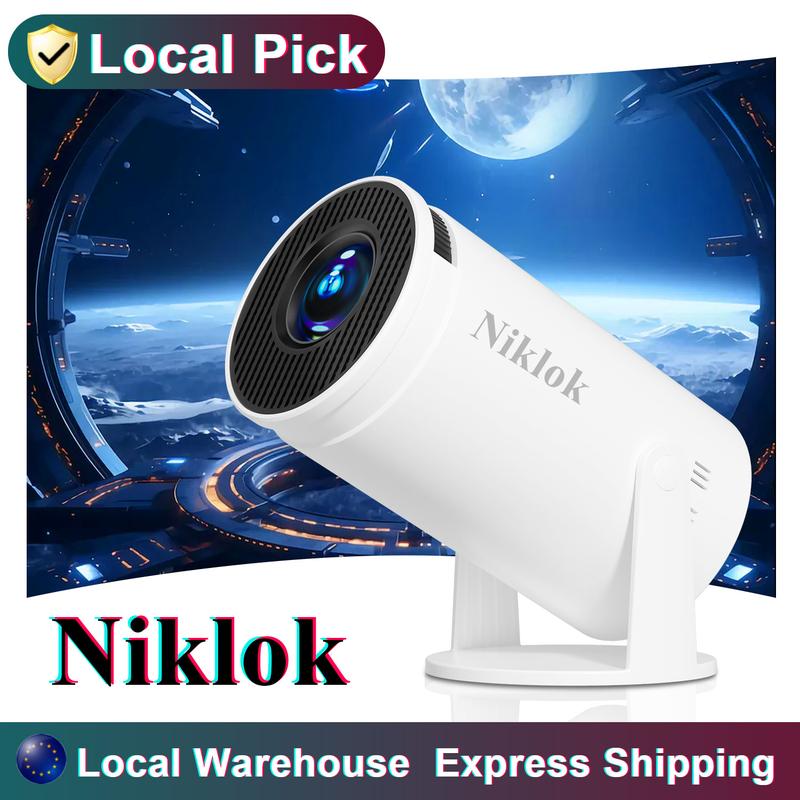 [European Warehouse] NIKLOK Mini Portable Projector 4K/290 ANSI, with WiFi 6, BT5.0