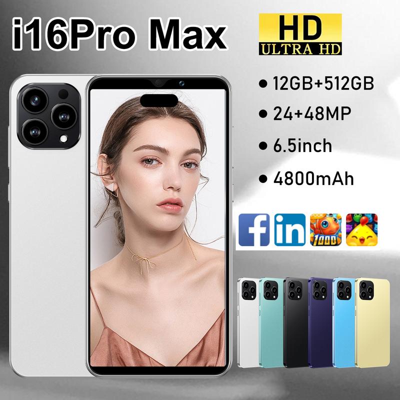 16 Pro Max Smartphone with 12GB RAM 512GB Android Storage